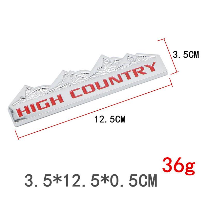 HIGH COUNTRY letter car stickers for all off-road models Highland area pattern Body modification accessories Rear trunk decorate