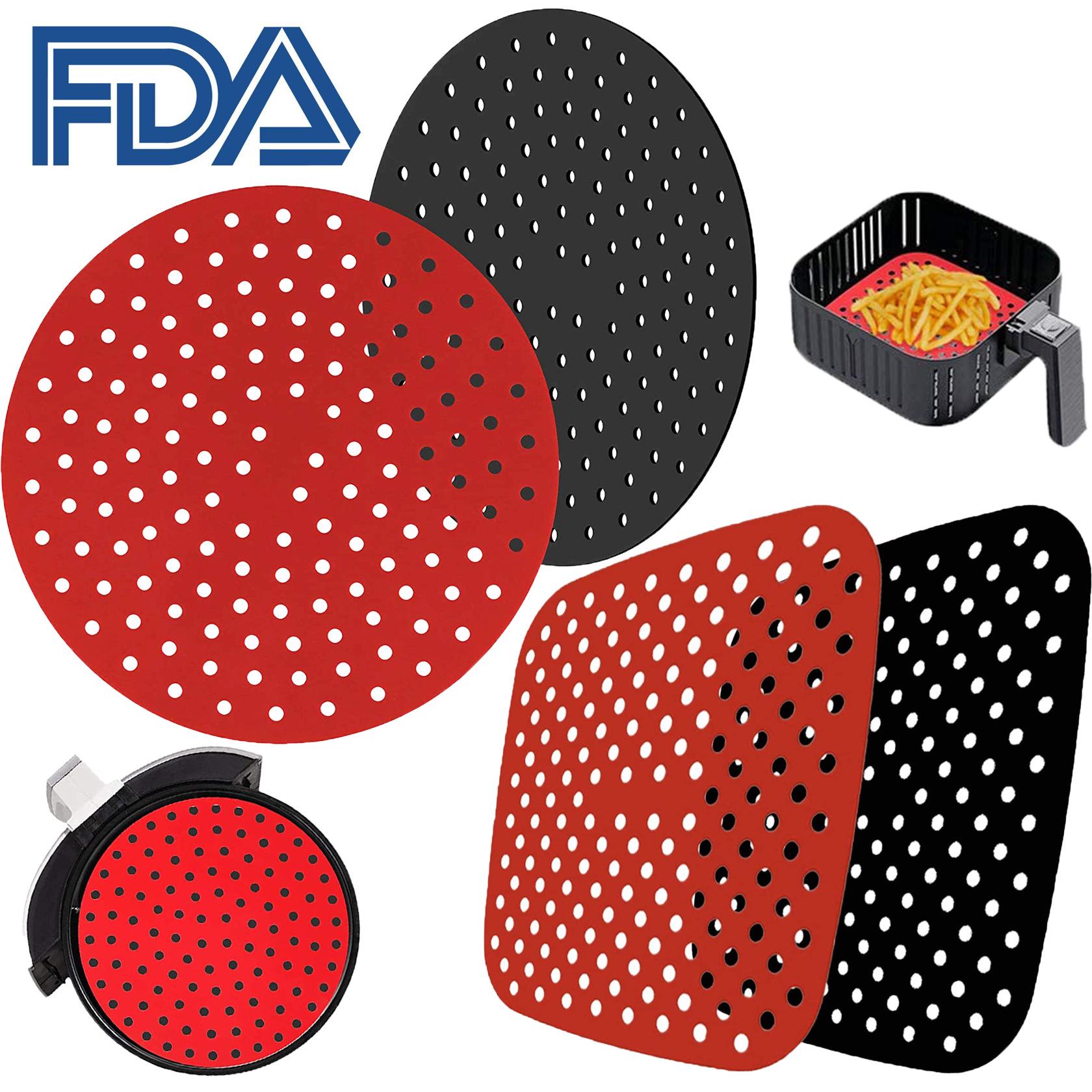 

Обновленный силиконовый коврик для аэрофритюрницы пищевого класса 7.5-inch Square чёрный