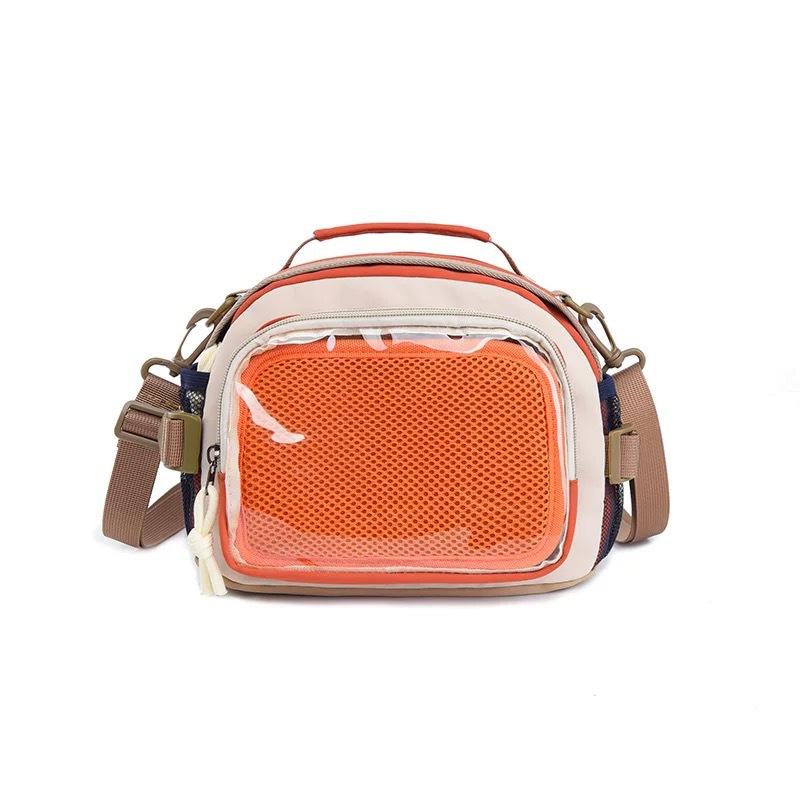 

Daily Versatile Transparent Crossbody Second Dimensional Yuan Ba Chi Campus Pain Bag Girl [Chestnut Charcoal Braised] Millet Second Dimensional Yuan оранжевый