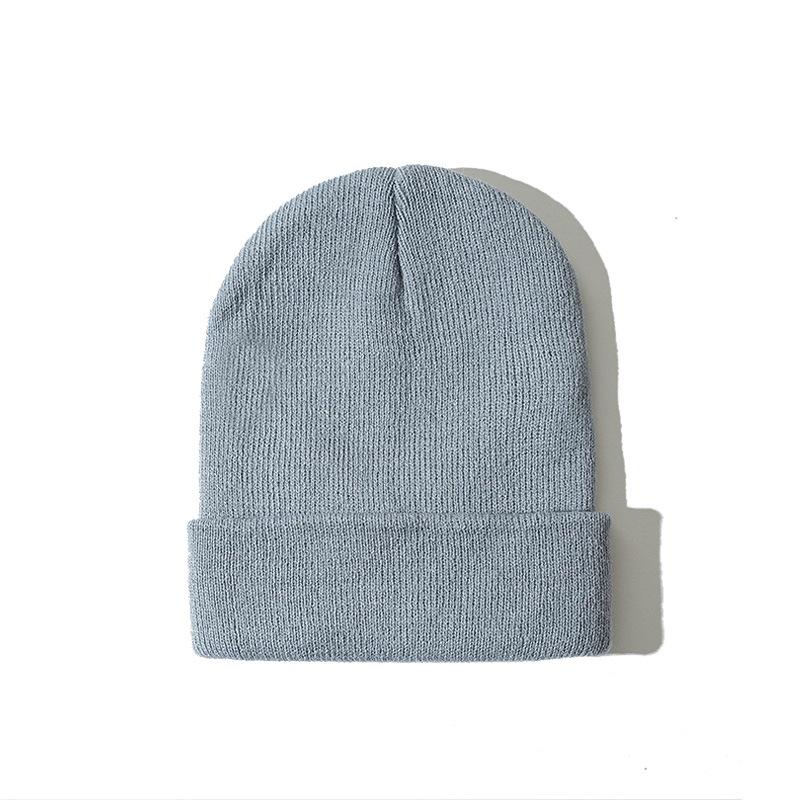 Custom Logo Unisex High Quality Plain Blank Dyed Solid Color Winter Hat Acrylic Knitted Cuffed Beanie