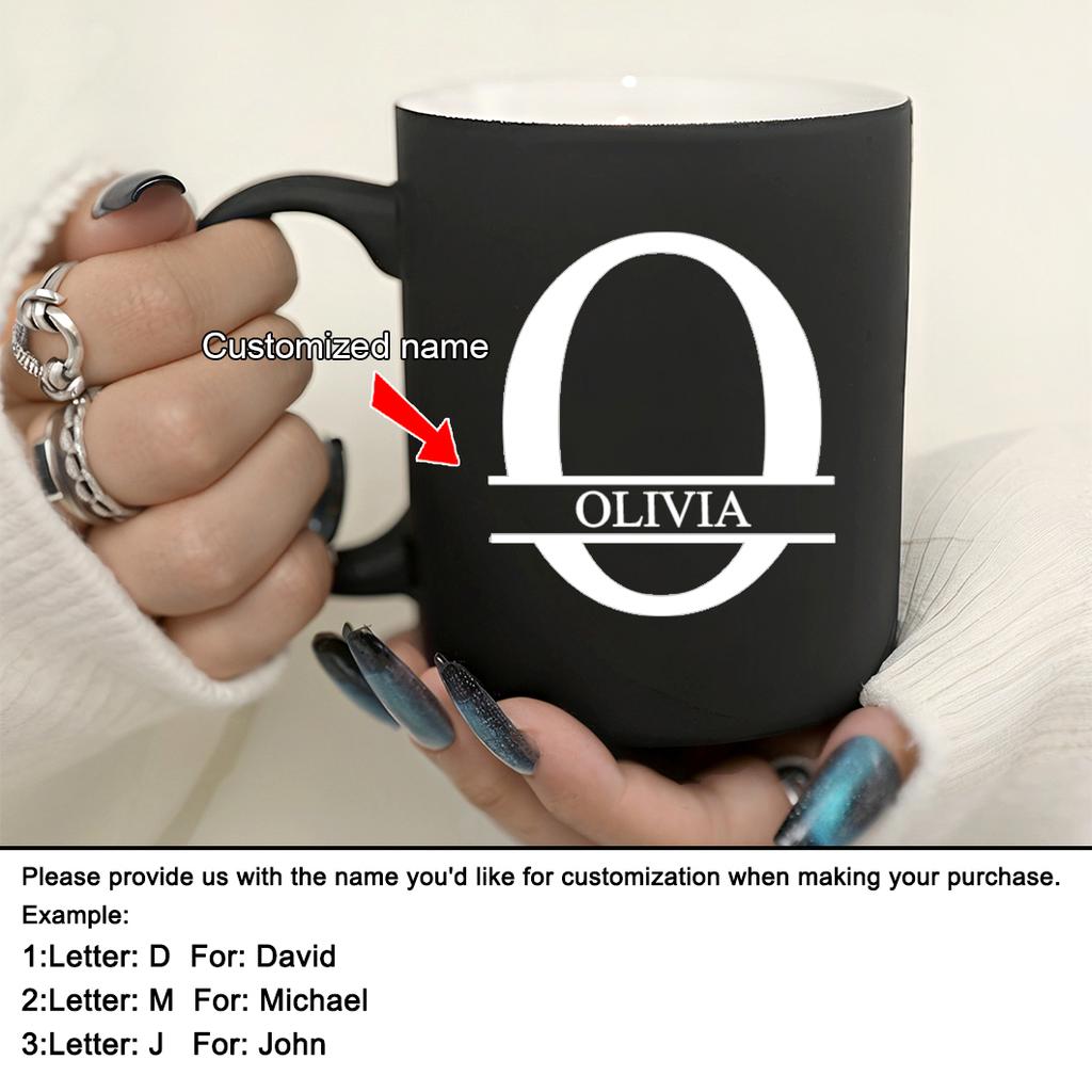 11oz Personalizowany Kubek do Mleka z Czarnym Napisem Dla Kawiarni, Ceramiczny Kubek do Kawy, Kubek do Picia, Filiżanka do Herbaty, Prezenty Świąteczne