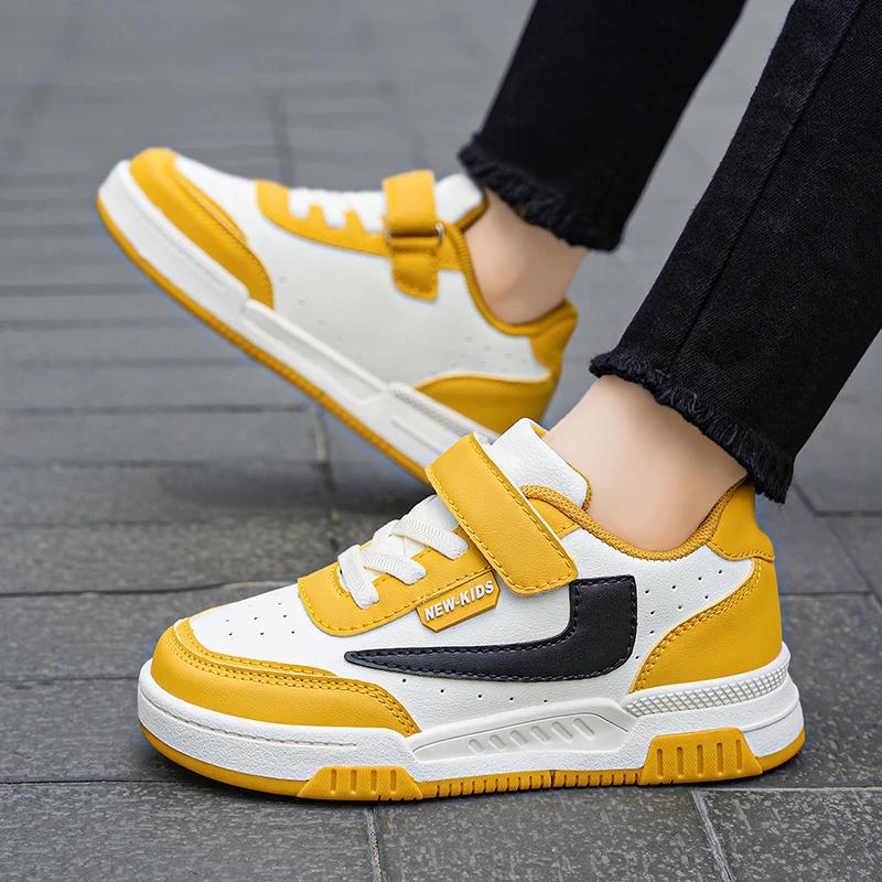 Spring and Autumn Running Sneakers for Kids Non-slip Shoes for Boys Sneakers Leather Kids Tennis Hugh Fashion Mesh Kids Shoes