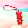 Fashionable Rabbit Shaped Keyring Artificial Leather Bunnys Bag Pendant Keychain Handbag Accessory for Animal Lovers