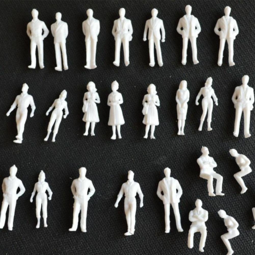 Buy 150 Scale Model Miniature White Figures Architecture Table Peoples