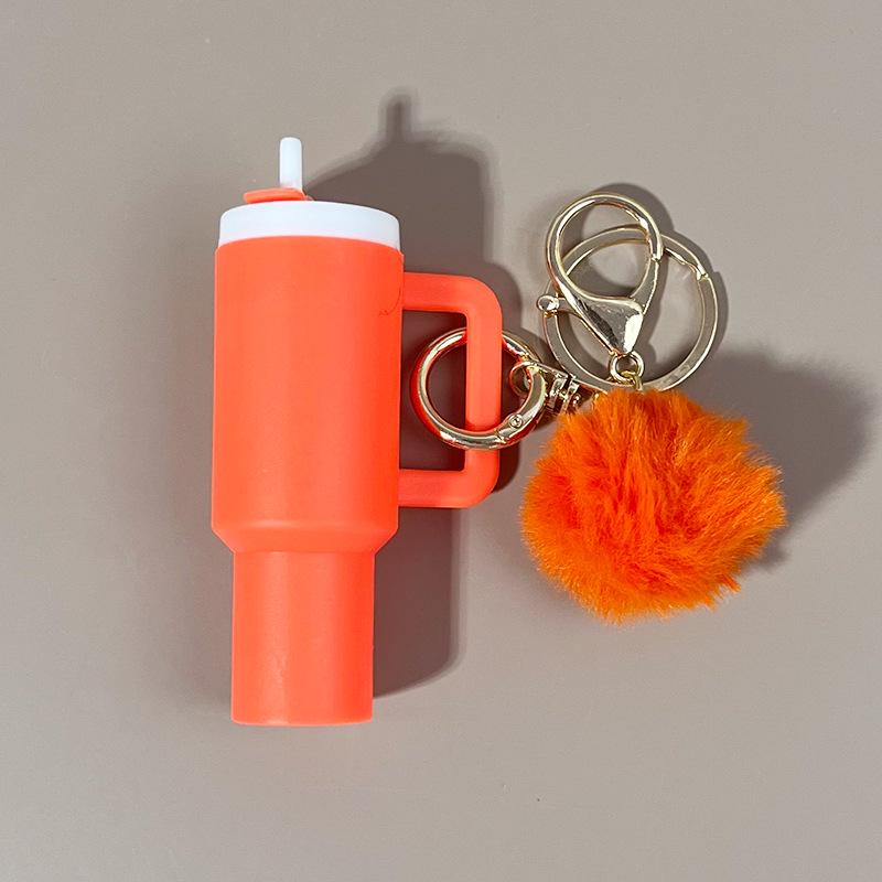 Mother s Day Ice Buster Cup Keychain: Lipstick Holder & Pompom Backpack Pendant