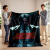 A Serious Man In a Suit with Glowing "John Wick" Text Below. for All Seasons Blanket Lunch Break Throw Gift
