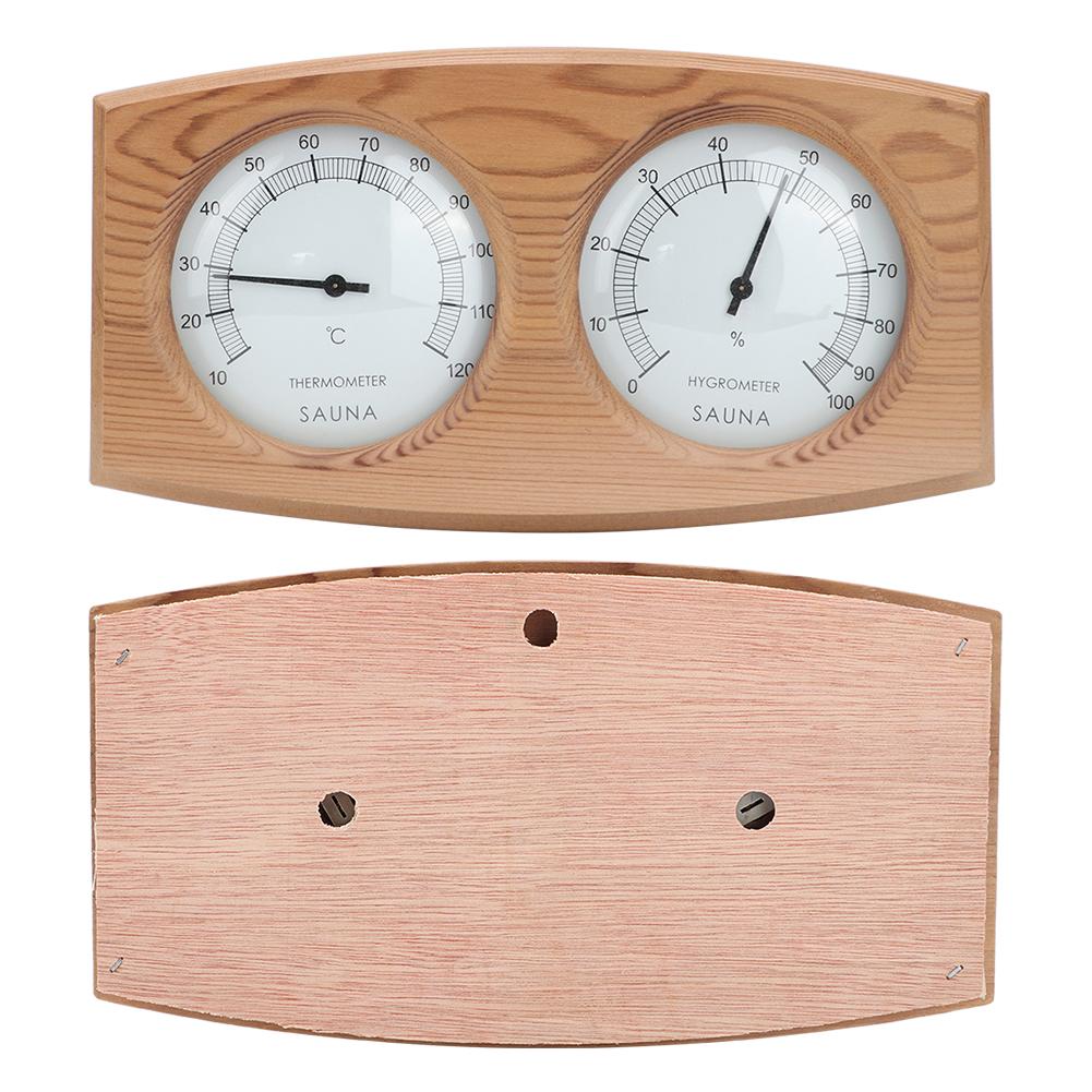 

2 In 1 Wood Thermo Hygrometer Thermometer Hygrometer Sauna Room Steam Room Accessories