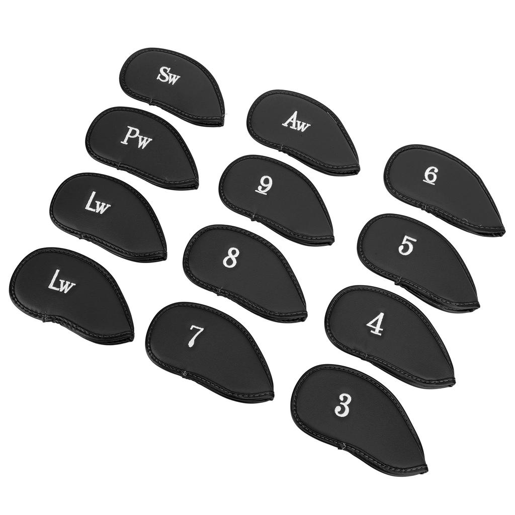 12Pcs Golf Iron Covers Set with Numbers Soft Protective Golf Head Cover Protective Headcover for