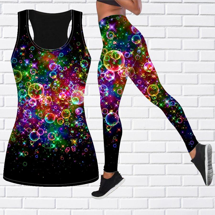 Gold Star Print Yoga-Outfit für Damen, modische Workout-Leggings, Fitness, Sport, lässige Yoga-Hose