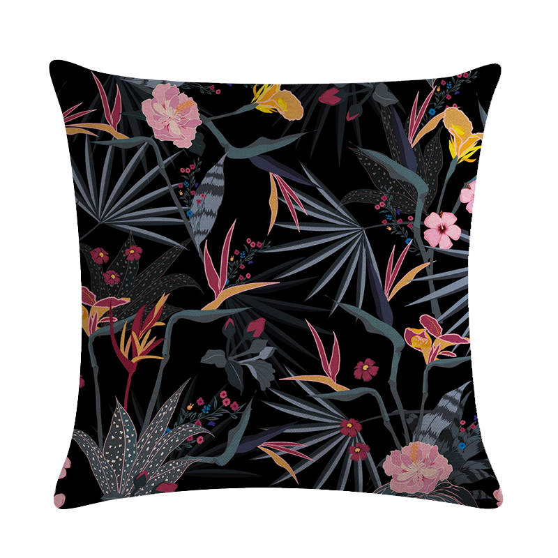 Modern Decorative Pillows Cases Floral Cushion Cover Home Decor Blue Flower Throw Pillowcase