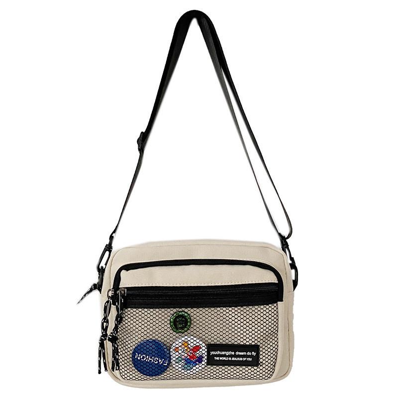 Stylish Japanese Streetwear Retro Small Crossbody Bag For Trendy Students