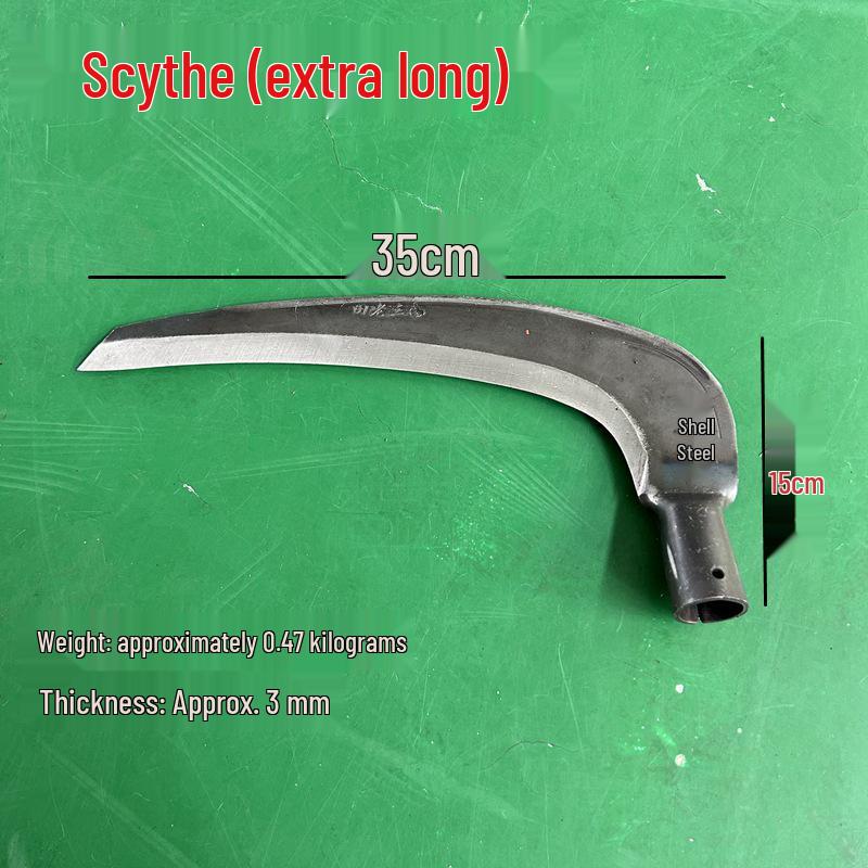 Manganese Steel Forged Large Scythe with Long Handle for Grass and Reed Cutting