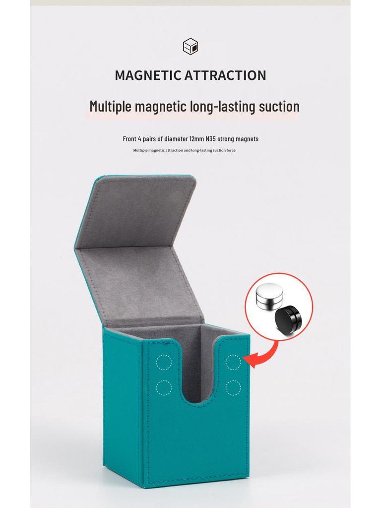 PU Leather Magnetic Card Storage Box - Red Hot Recommendation for Cards