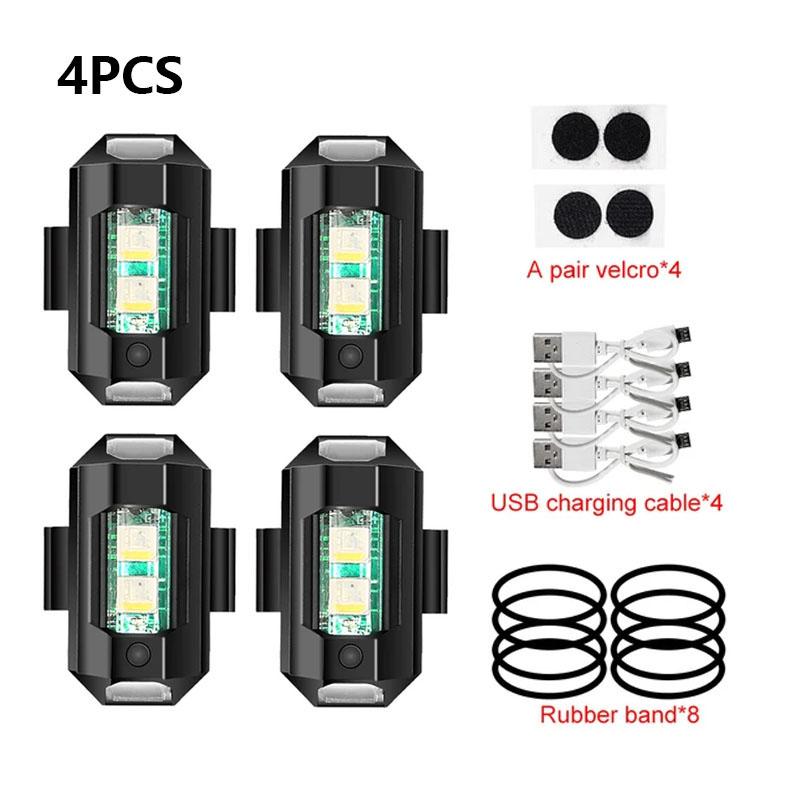 Universal Strobe Light for Motorcycle USB Car Warning Lamp LED Anti-Collision Bike Drone Night Flying Mini Flashing Signal Light