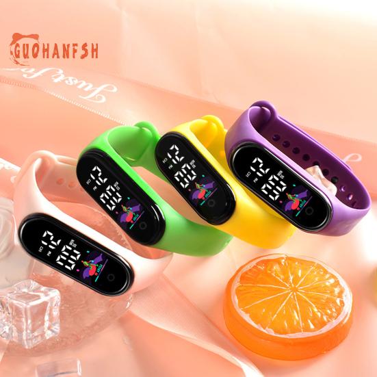 Fashion Sports Bracelet with LED Display, Rounded Dial, Adjustable Silicone Strap, Digital Watch