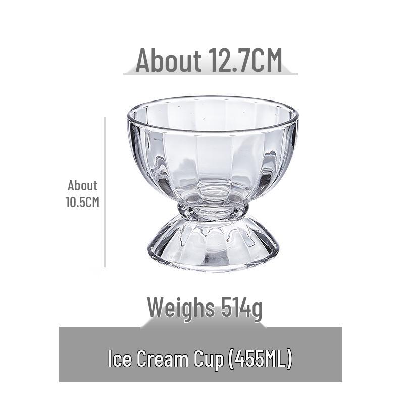 Mesopotamische Glas-Dessertschale: Eisbecher mit kurzen Beinen, Eis am Stiel Halter, Milchshake und Milchteetasse