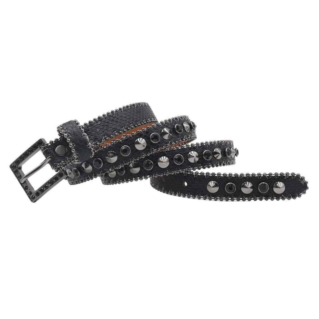 High-end 2.3 Wide Rhinestone Belt Women's Rhinestone Belt European and American Style Belt Belt Denim Style Belt
