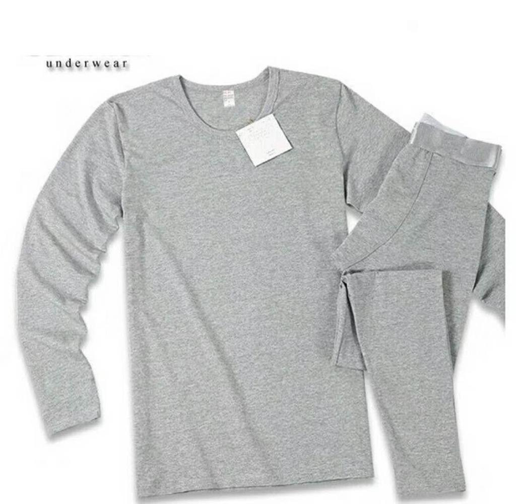 C ont Kind Men's Autumn/Winter Warm Pure Cotton Thin Underwear Set