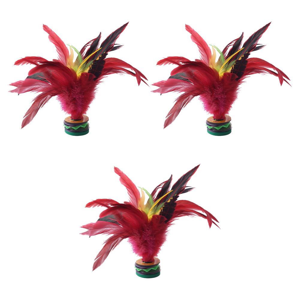 20 cm Fjäderboll Färgglada Fjädrar Fotspark Handhjul Fjäderboll Slitstark Bärbar Fitness Underhållning