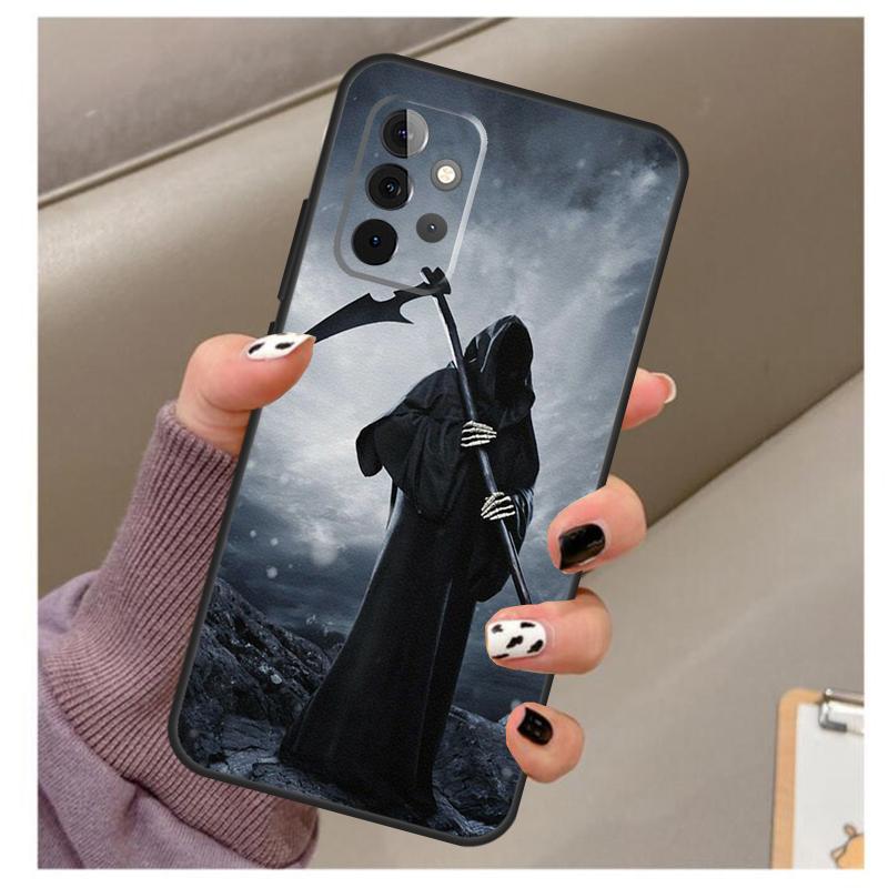 Death Grim Reaper Skull Case For Samsung Galaxy A32 A52 A12 A22 A16 A26 A36 A56 A06 A55 A35 A15 A54 A34 A14 A13 A53