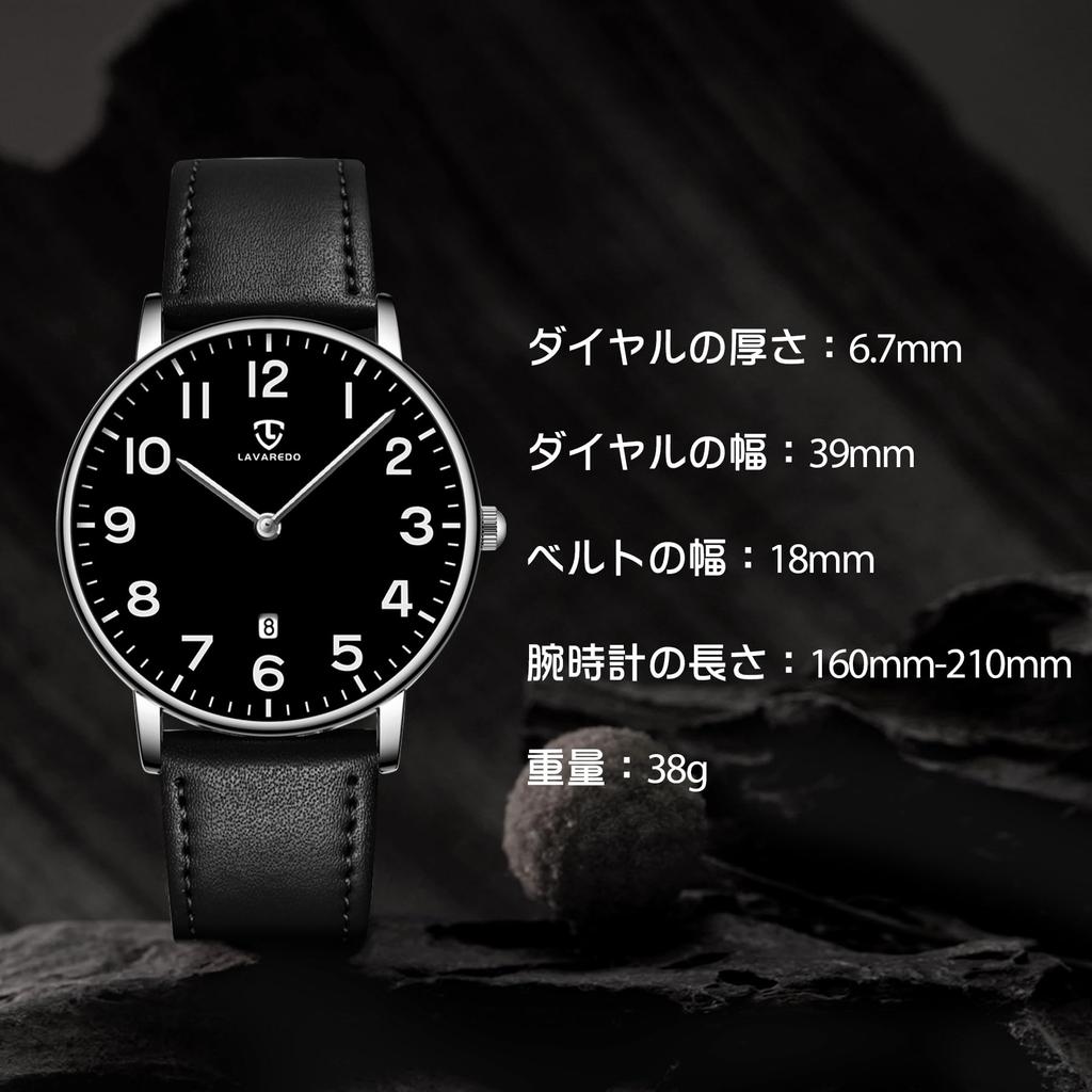 casual watch with date analog quartz and unisex design for and everyday Men's simple, stylish, slim, display, waterproof, movement, business,