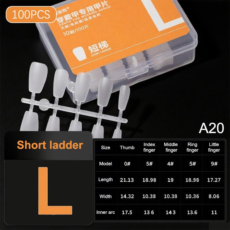 {MX} 100pcs Clear Full Cover Press On Nail Tips Ultra-Thin False Nails Patches Gel Nail Art Extension Manicure Accessories