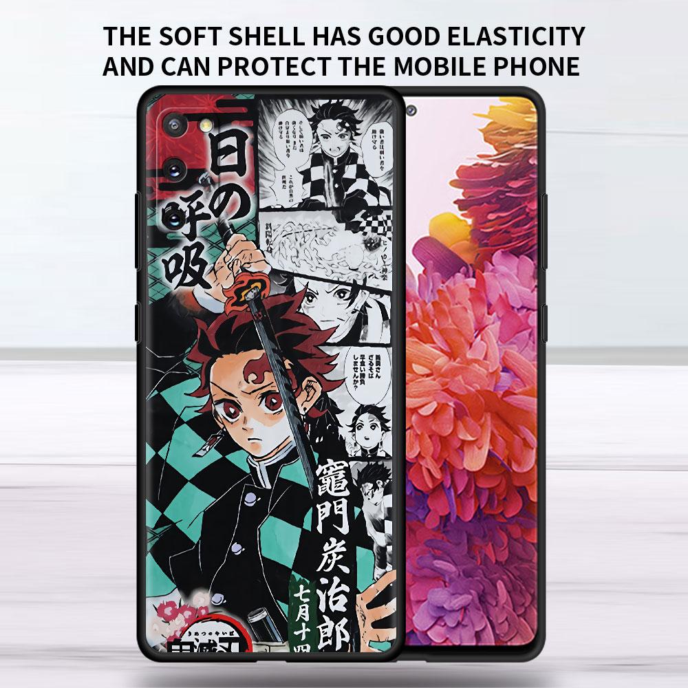 Mjukt Fodral För Samsung Galaxy Note 20 Ultra 10 Plus Lite A50 A70 A20 A40 A20e 9 8 A60 A10e Mobilskal Anime Demon Slayer Kimetsu