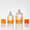 Vertical Gradient Stripe Glass Perfume Bottle - Aesthetic Spray Decanter for Essential Oils and Cosmetics