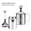 800ML Stainless Milk Frother Foam Maker Double Mesh Milk Creamer Milk Foamer Coffee Cappuccino Drink Mixer Egg Beater Kitchen