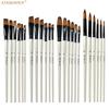 6-Piece Watercolor and Oil Brush Set: Nylon Bristles & Wooden Handles, Multi-purpose.