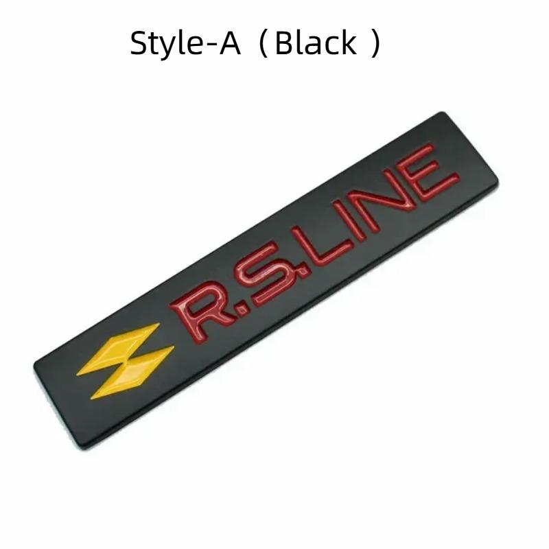 3D Metal RS Line Logo Rear Trunk Emblem Badge Side Fender Car Sticker Decals Styling Accessories