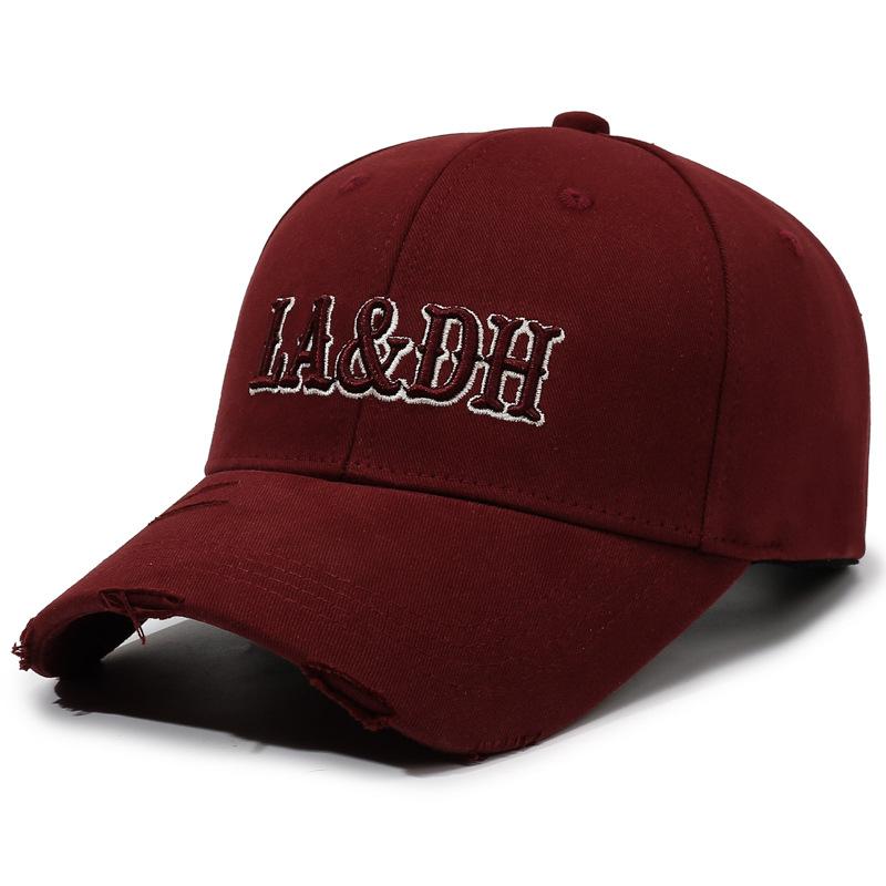 Embroidered Letter Baseball Cap Unisex Outdoor Rough Hard Top Cap Couple Sun Hat