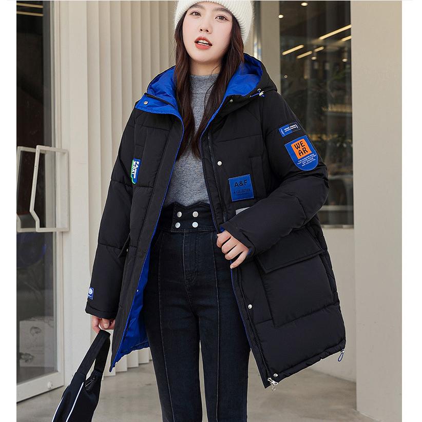 Wear Down Padded Jacket On Both Sides, Girls' Winter Clothes, Tooling Padded Jacket, Women's Mid-length Fashion, Loose Padded Jacket Trend
