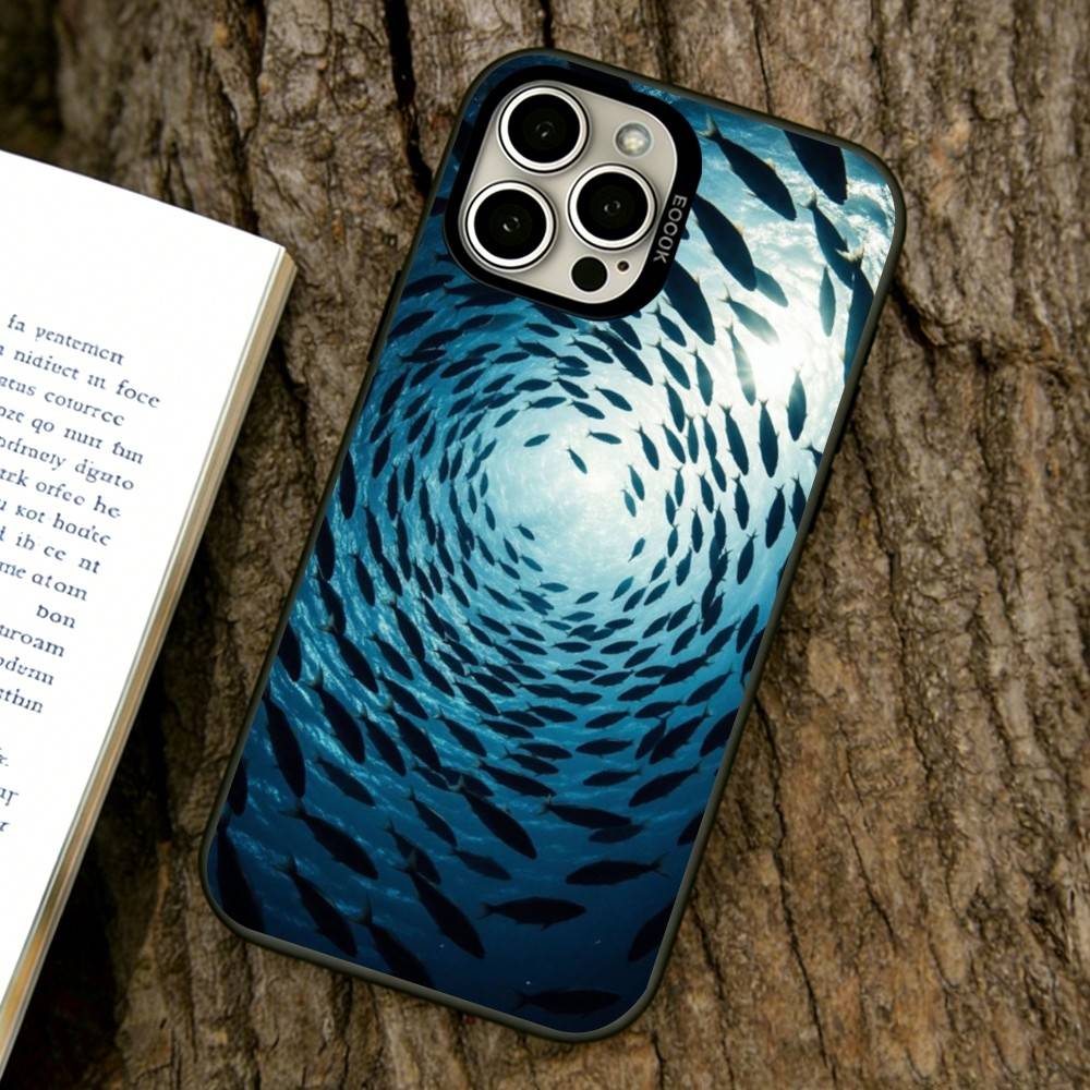 

Small fish Phone Case For iPhone 17,16,15,14,13,12,11 Plus,Pro Max,XS,Colorful Silver Black Cover iPhone15