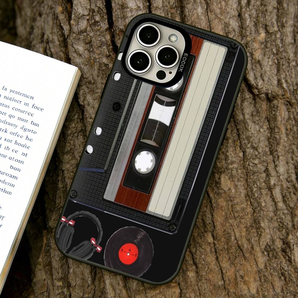 Vintage Cassette Phone Case For iPhone 17,16,15,14,13,12,11 Plus,Pro Max,XS,Colorful Silver Phone case Funda Cover