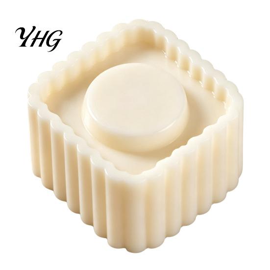 Professional Pastry Embosser Double-Headed Mooncake Mold, Sunflower Pattern Reusable ABS Hand-Press Detachable Easy Kitchen Utensils for Baking