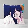 Kawaii Anime Fille Oshi No Ko Housse de Coussin Hoshino Ai Housse de Coussin Peluche Housse d'Oreiller Canapé Voiture Décoration de Maison 45x45cm Cadeau pour Enfants