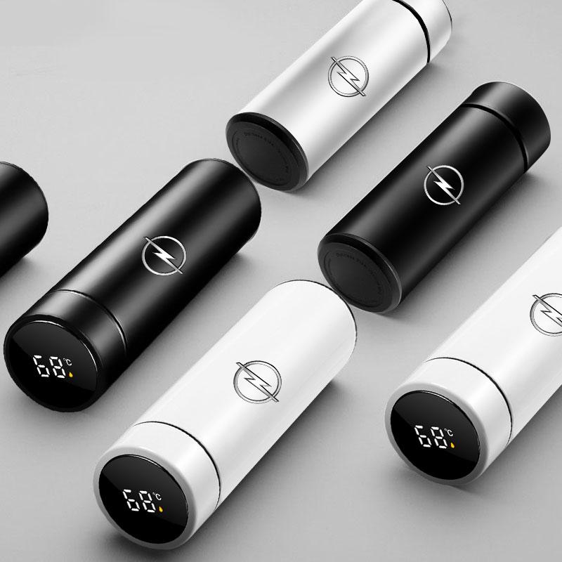 Bil Smart Termosflaske Med Temperaturvisning Kaffekopp For Opel insignia Astra H G J Antara vectra Vivaro corsa c d zafira b Bilstyling