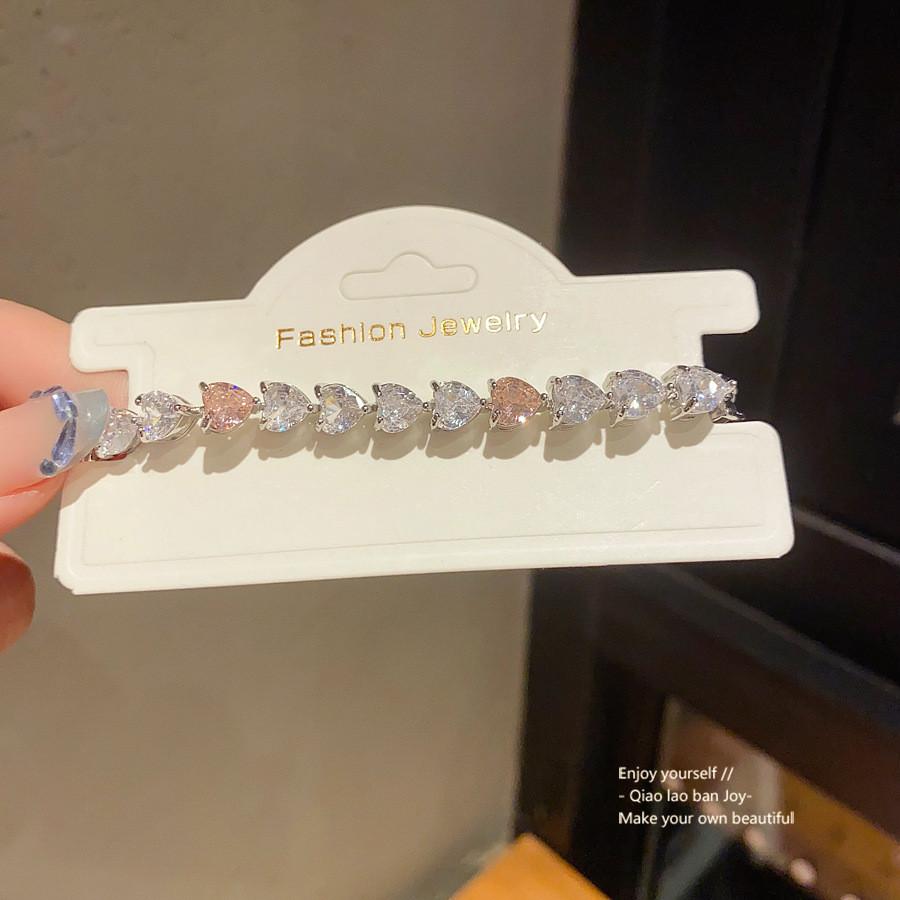 Heart Shape Jewelry Bracelet With Cubic Zirconia For Women Gift