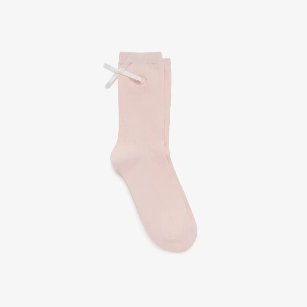 Women s Ribbon Mid-Length Socks RA797E-55N-ADY Black (ADY)