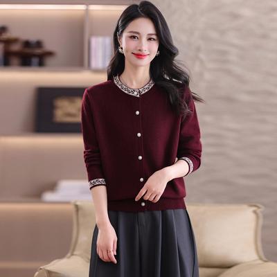 2026 Stylish Spring Knitted Cardigan for Middle-Aged and Elderly Women