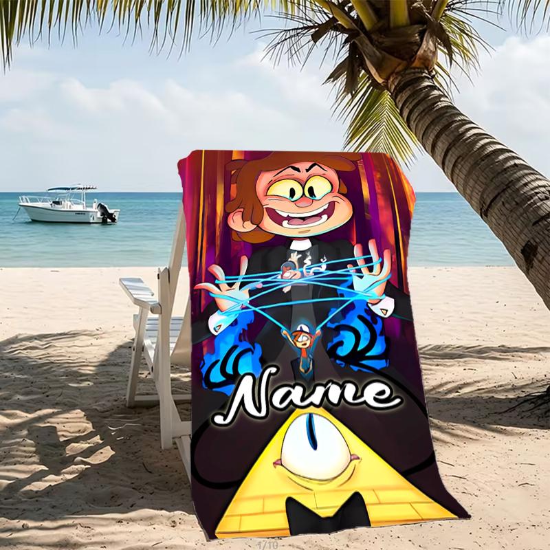 Customizable personalized beach towels Gravity Falls themed designs.Suitable for the beach, yoga, sports;ideal as beach accessories