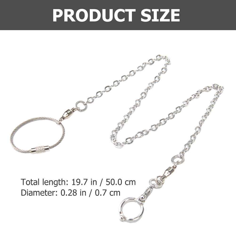 

Stainless Steel Bird Chain Leash Heavy Duty Wear Resistant Parrot Foot Chain with Swivel Clasp Bird Training Harness for Large