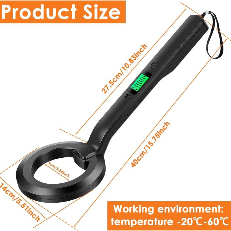 Metal Detector, IP54 Waterproof Portable High Sensitivity 360 Scanning Handheld Metal Detector, Metal Treasure Finder for Metal Object