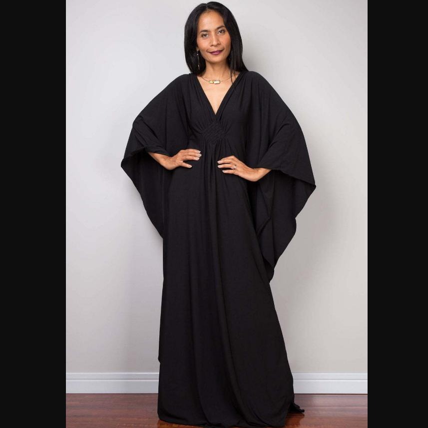 

Cotton Beach Cover, Woven Loose Vacation Robe, Bikini Sun Shirt, Sleeve Robe One Size чорний