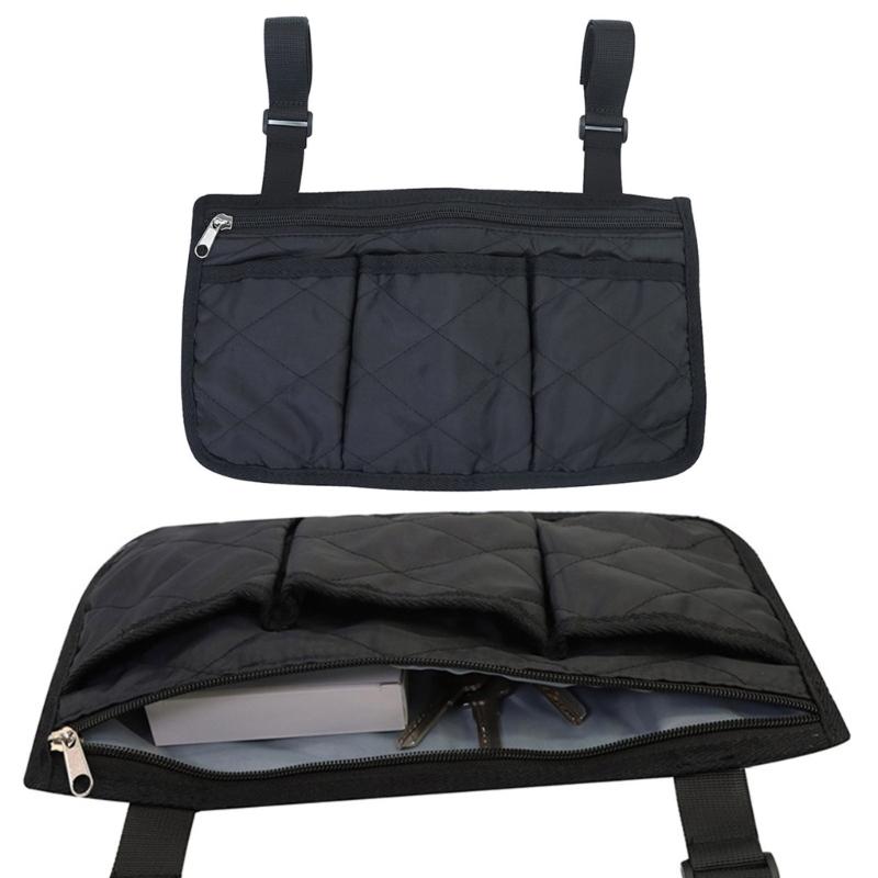 Wheelchair Armrest Side Storage Bag Portable Waterproofs Armrest Side Storage Bag Chair Organizers Arm Rest Pouches