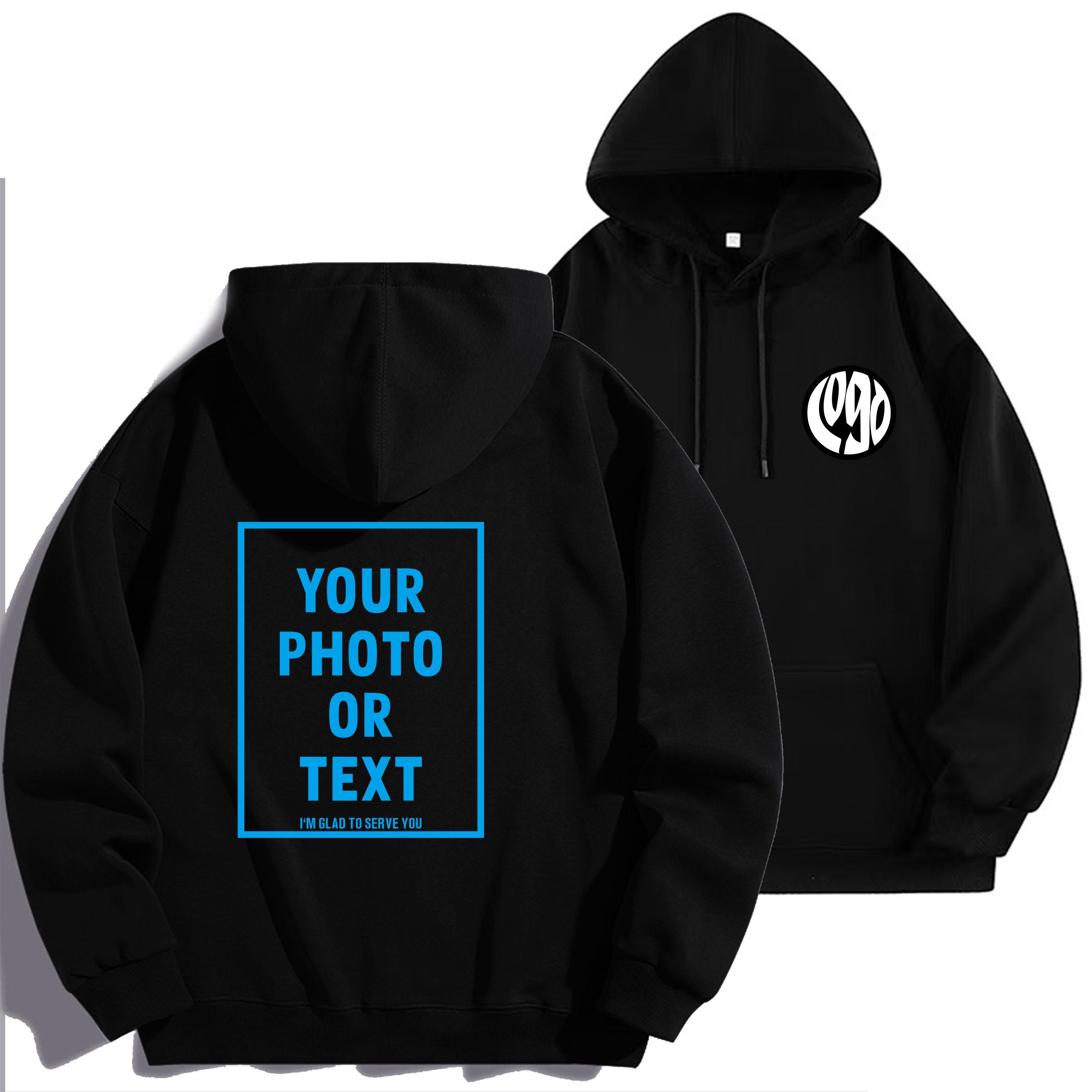 

DIY01 Customization of Your heavyweight Autumn and Winter casual pure cotton quality men s top solid color S