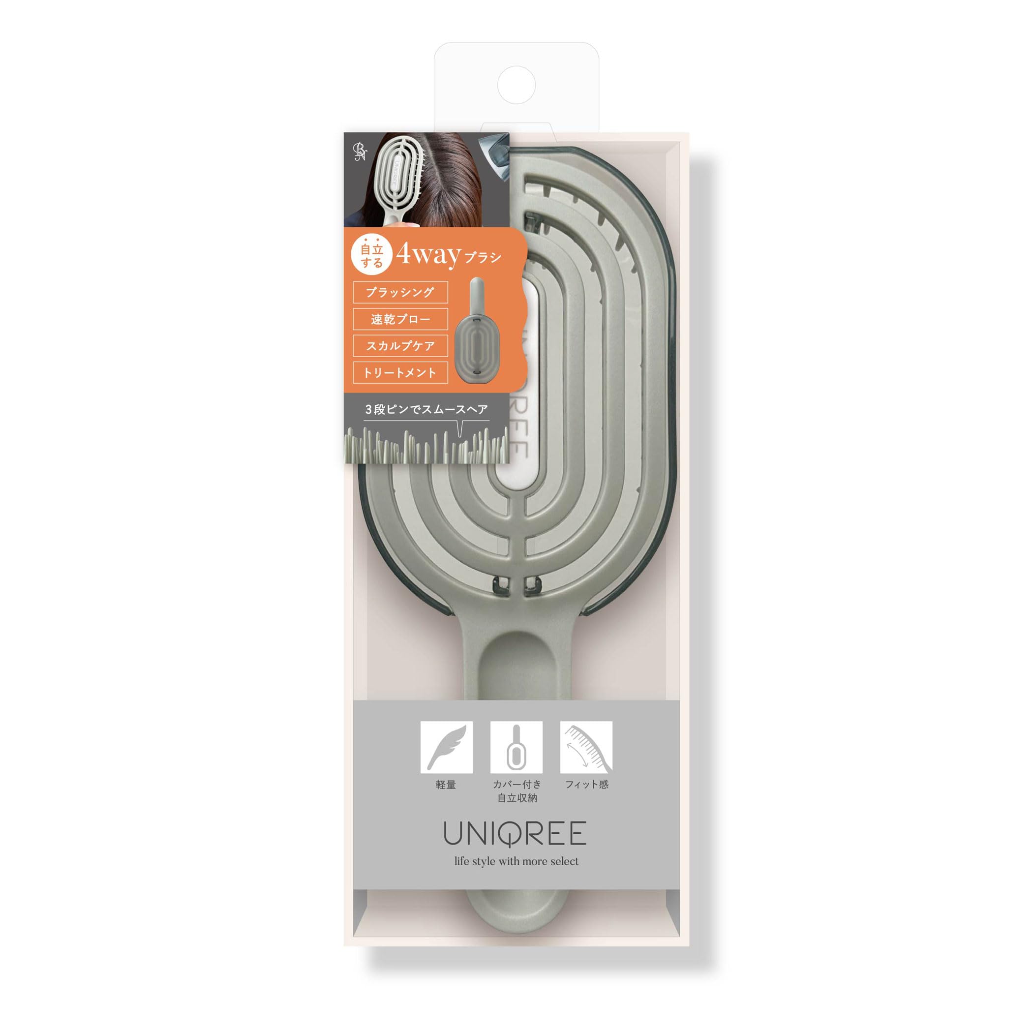 

UNIQREE Smooth Hair Brush 4-Way UQE-01 (1 brush)