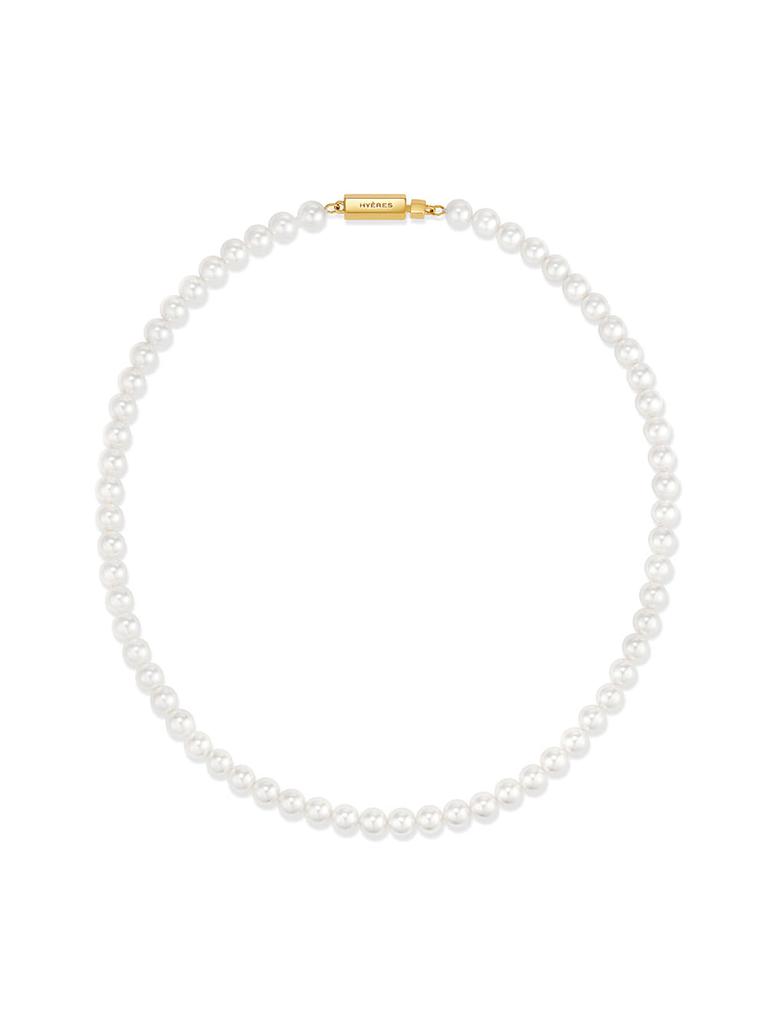 Hyeres Lor H Edition Silver (Y) White Pearl Bead Necklace 6Mm 40Cm Choker Style Hl6N31600Y9400