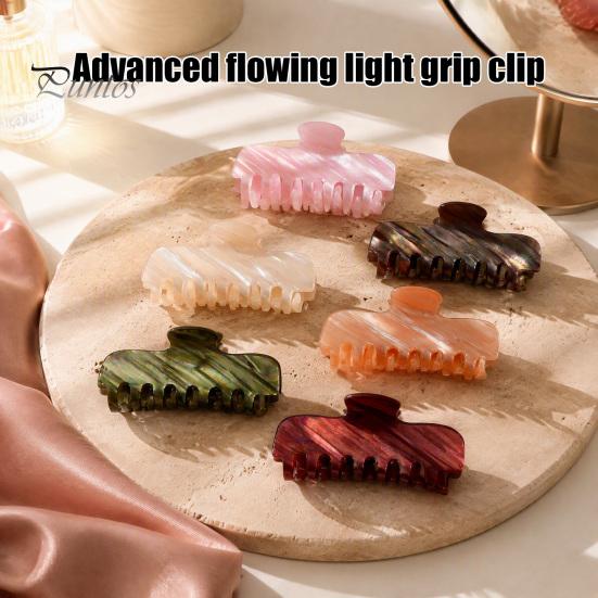 Anti Slip Hair Grips for Bun Pearlescent Claw Clip, Non-Slip Clip Women, Elegant Strong Styling Clips Long Hold Accessories Styling, Decorative Daily